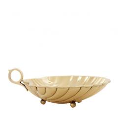Tray shell gold M 22.5x19.5x5.5 cm | Dekoratif Obje