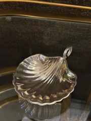 Tray shell nickel S 15.5x12.5x3 cm | Dekoratif Obje