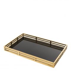 Tray giacomo gold 56x36x5 cm | Tepsi - Jardenyer
