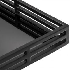 Tray giacomo black 56x36x5 cm | Tepsi - Jardenyer