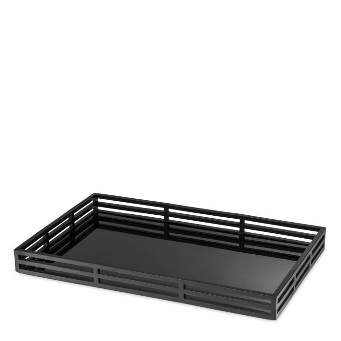 Tray giacomo black 56x36x5 cm | Tepsi - Jardenyer