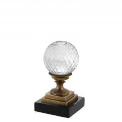 Object divani set of 3  13x19 - 10x17.5 - 7.5x15 cm | 3'lü Set Kristal Pirinç Küre Obje