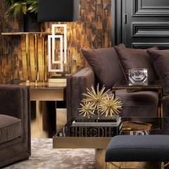 Object meteor brass set of 3  27cm - 19 cm - 14.5 cm  | 3'lü Set Gold Meteor Obje