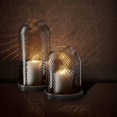 Hurricane giselle L 22.5x44.5 cm | Cam Antrasit Mumluk