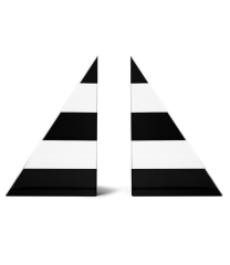 Bookend Crissy Set2pcs Black & Clear | Kristal Kitap Tutucu