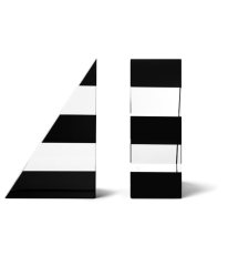 Bookend Crissy Set2pcs Black & Clear | Kristal Kitap Tutucu