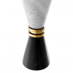 Candle holder diabolo 11x28 cm | Mermer Siyah Beyaz Gold Konik Şamdan - Mumluk