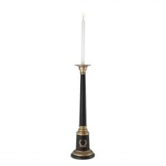 Candle holder arosa L 14x53 cm | Pirinç Siyah Şamdan
