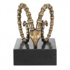 Bookend ibex brass set of 2 15x15x18 cm | Kitap Tutucu