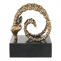 Bookend ibex brass set of 2 15x15x18 cm | Kitap Tutucu
