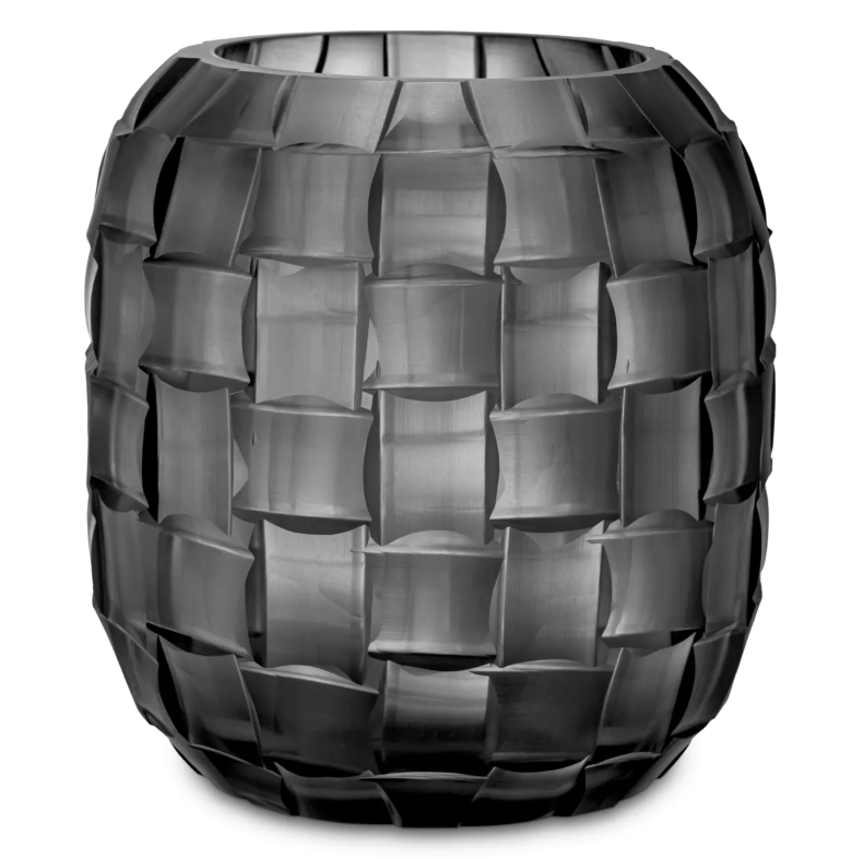 Vase Varese S grey Ø 13 | H. 14.5 cm | Cam Dekoratif Mumluk | Vazo | Tlight