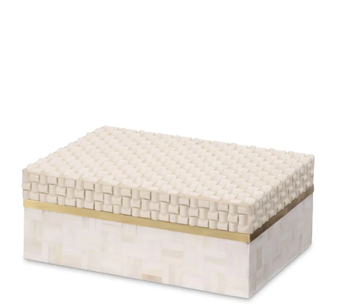 Box Seaside S White Cream (118125) L.28.5 | G.20.5 | Y.11,5 cm  | Dekoratif Kutu