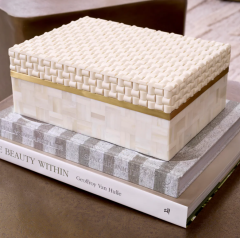 Box Seaside S White Cream (118125) L.28.5 | G.20.5 | Y.11,5 cm  | Dekoratif Kutu