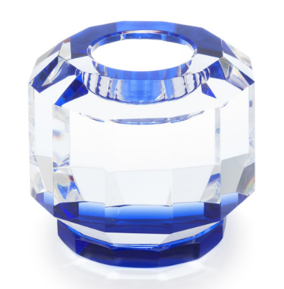 Candleholder crissy blue 8x9 cm | Kristal Tealight