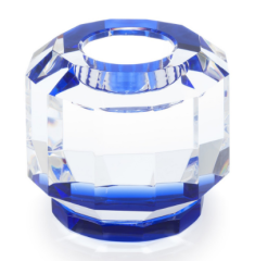Candleholder crissy blue 8x9 cm | Kristal Tealight