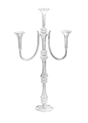Candleholder clo style 93x53x18 cm | 3 Kollu Borosilikat Cam Şamdan