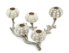 Candleholder seaurchin 15x33 cm | Deniz Kabuğu Tealight - Şamdan
