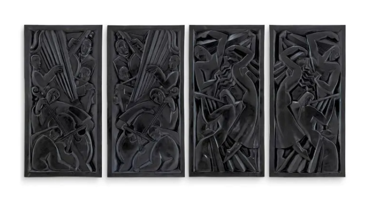 (ÖN SİPARİŞ) Wall Object Senza Tempo set of 4 (116469) W. 60.5 | D. 5.5 | H. 121 cm | Tablo | Duvar Aksesuarı