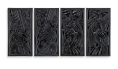 (ÖN SİPARİŞ) Wall Object Senza Tempo set of 4 (116469) W. 60.5 | D. 5.5 | H. 121 cm | Tablo | Duvar Aksesuarı