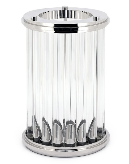 Nickel candleholder hurricane 41x27 cm | Kristal Nikel Mumluk