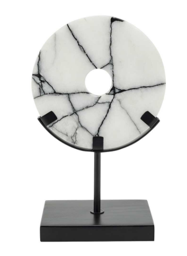 Madison disk+stand S 15.5x9,5x25 cm | Dekoratif Mermer Disk Obje