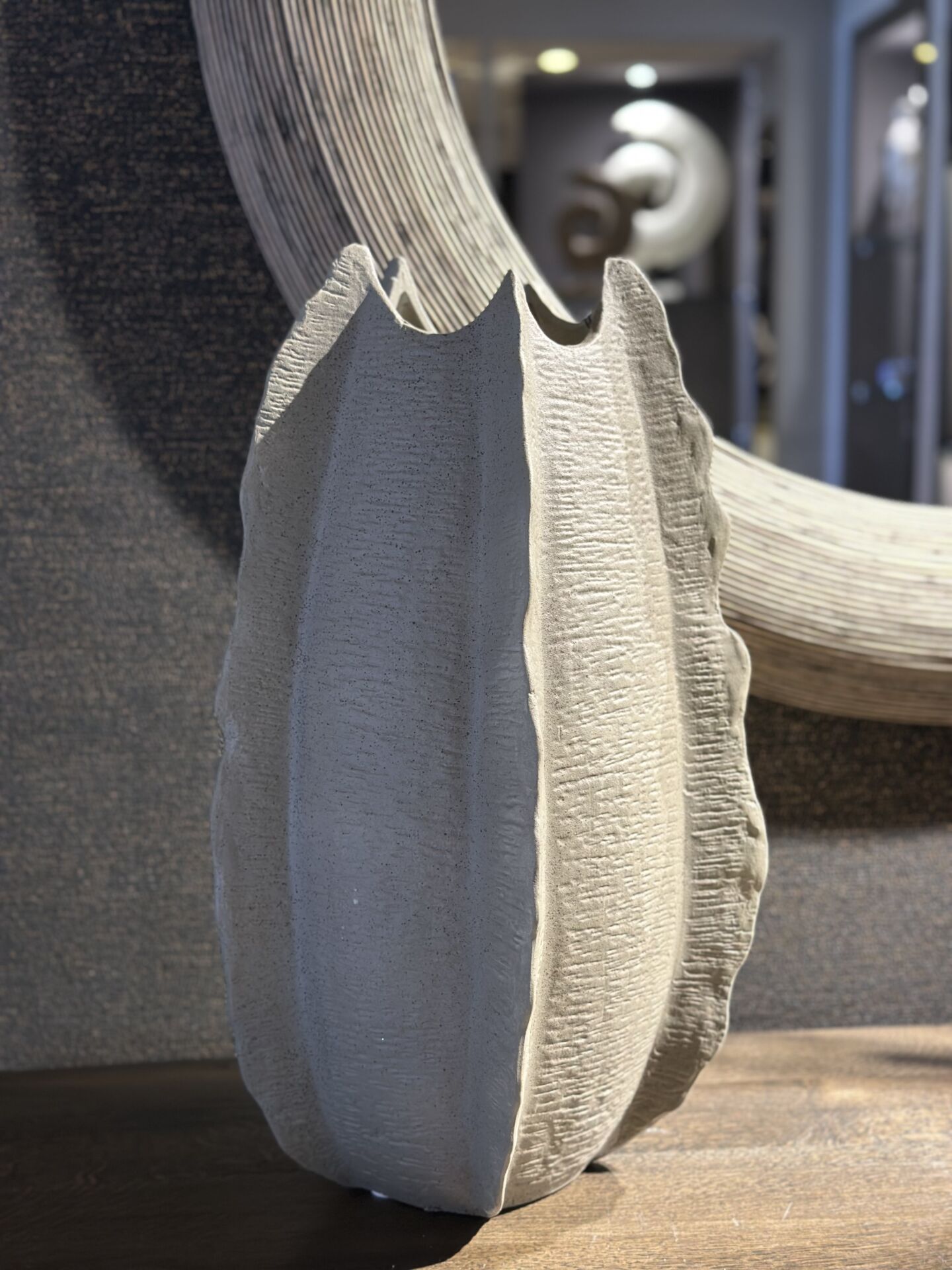 Vase deco 37x36x66,5 cm KELAPA ceramics grey green | Dekoratif Vazo