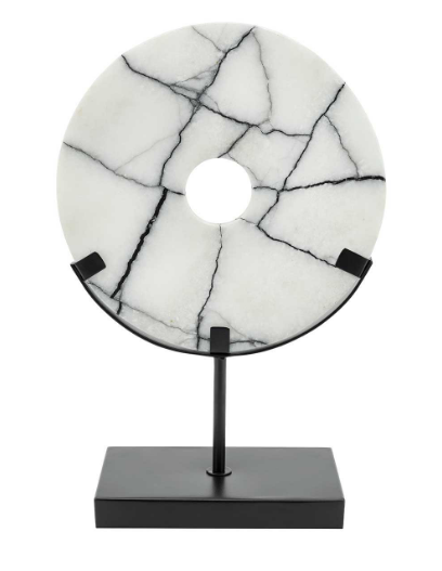 Madison disk+stand L 20x10x31 cm | Dekoratif Mermer Disk Obje