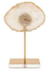 Agate on stand 17x8x27 cm | Agat Taşlı Dekoratif Obje