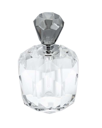 Perfume bottle ash round S 8x13 cm | Dekoratif  Kristal Şişe