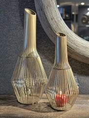 Delmar Lantern Antıque Gold L | Metal Mumluk