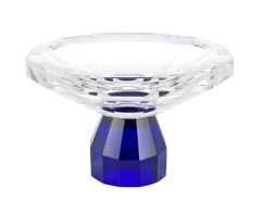 Plate crissy blue 20x20x13 cm | Kristal Meyvelik - Obje - Vazo
