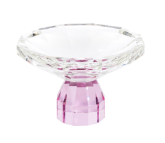 Plate crissy pink 20x20x13 cm | Kristal Meyvelik - Obje - Vazo