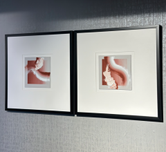 Pembe Gri Beyaz Kağıt Paspartu Rölyef 60x60 cm | Tablo | Duvar Aksesuarı
