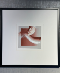 Pembe Gri Beyaz Kağıt Paspartu Rölyef 60x60 cm | Tablo | Duvar Aksesuarı