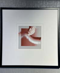 Pembe Gri Beyaz Kağıt Paspartu Rölyef 60x60 cm | Tablo | Duvar Aksesuarı