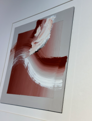 Pembe Gri Beyaz Kağıt Paspartu Rölyef 60x60 cm | Tablo | Duvar Aksesuarı