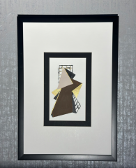 Kahve Siyah Gold Beyaz Kağıt Paspartu Rölyef 35x50 cm | Tablo | Duvar Aksesuarı