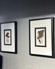 Kahve Siyah Gold Beyaz Kağıt Paspartu Rölyef 35x50 cm | Tablo | Duvar Aksesuarı