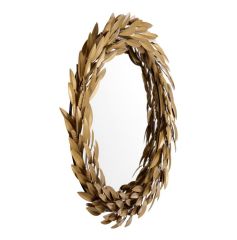 Mirror Bonheur painted brass colour ø 85 x D. 8 cm | Duvar Aynası