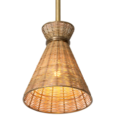 ÖN SİPARİŞ | Chandelier Pendant Kon Tiki | Rattan Avize | Aydınlatma