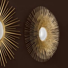 Mirror solaris L gold finish | convex mirror ø 80 x D. 8 cm | Duvar Aynası