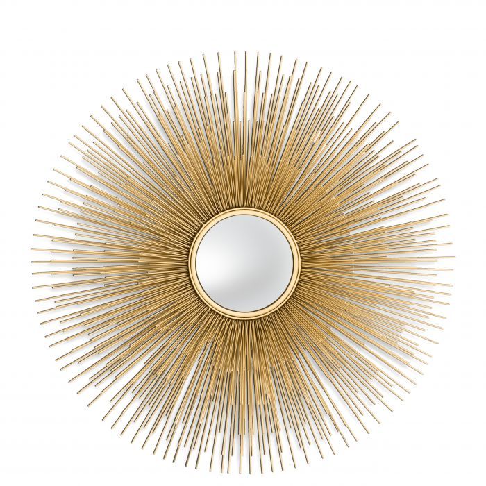 Mirror solaris L gold finish | convex mirror ø 80 x D. 8 cm | Duvar Aynası