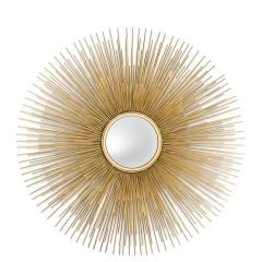 Mirror solaris L gold finish | convex mirror ø 80 x D. 8 cm | Duvar Aynası