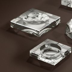 Ashtray alessandro crystal glass 20x20x4 cm | Kristal Kül Tabağı