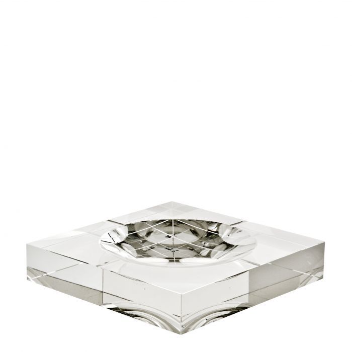 Ashtray alessandro crystal glass 20x20x4 cm | Kristal Kül Tabağı