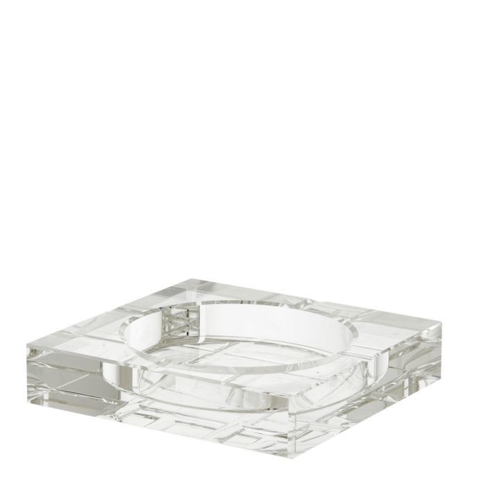 Ashtray ledbury crystal glass 15x15x3 cm | Kristal Kül Tabağı