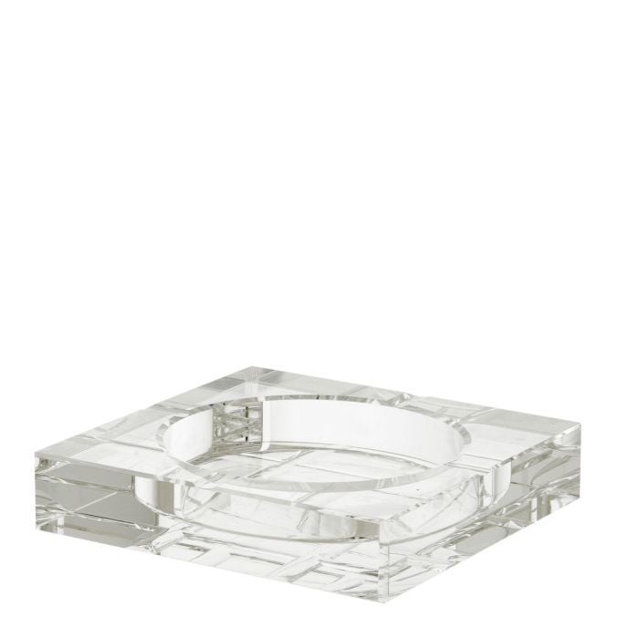 Ashtray ledbury crystal glass 15x15x3 cm | Kristal Kül Tabağı