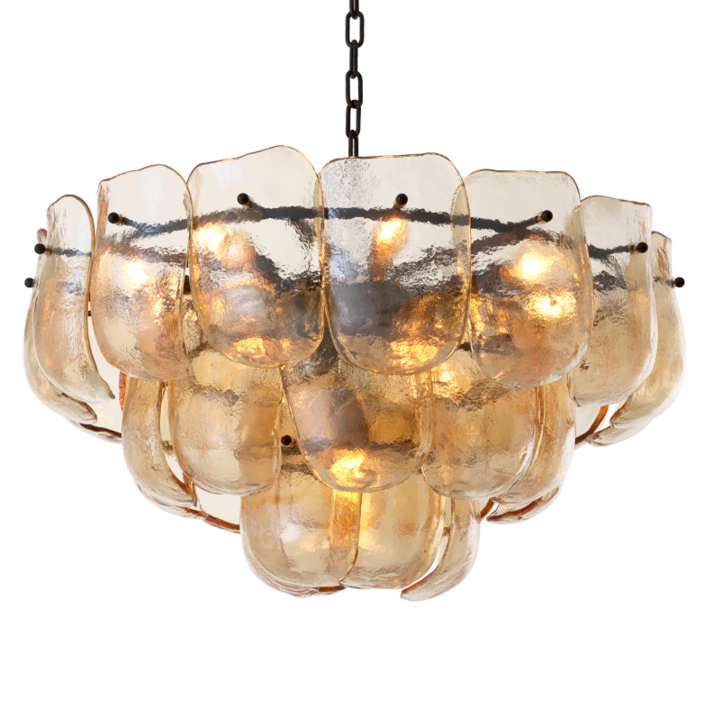 ÖN SİPARİŞ | Chandelier Gustave champagne colored glass | Avize | Aydınlatma