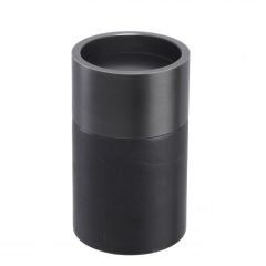 Candle Holder Sierra Black marble | bronze finish set of 3 12x25 - 12x20 - 12x16 cm | 3'lü Set Mermer Antrasit Mumluk - Şamdan 
