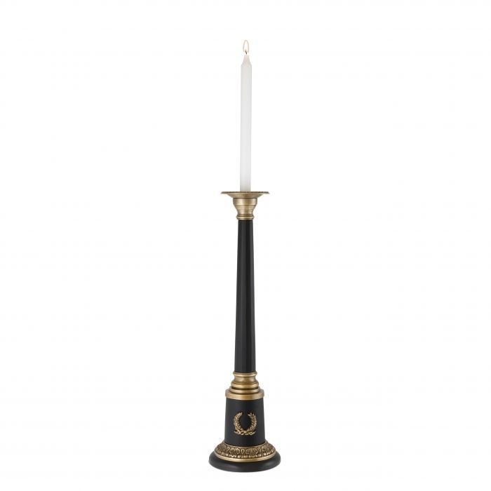 Candle holder arosa S 14x41.5 cm | Pirinç - Siyah Şamdan